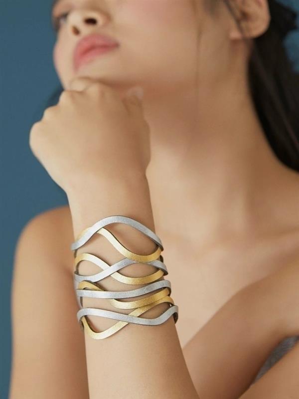 Brazalete Curves Duo Total Silver