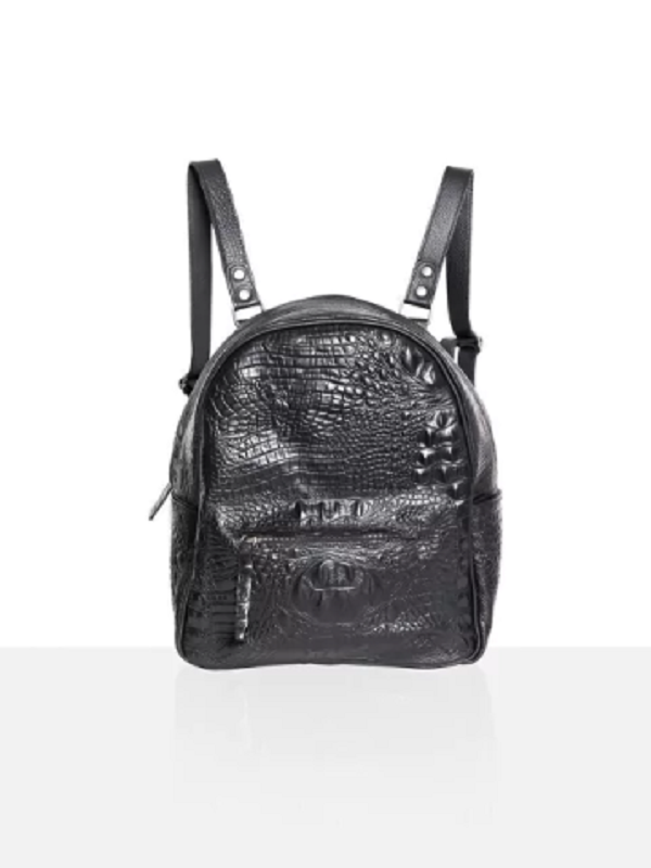 Mochila de cuero grabado / 100% vacuno.
